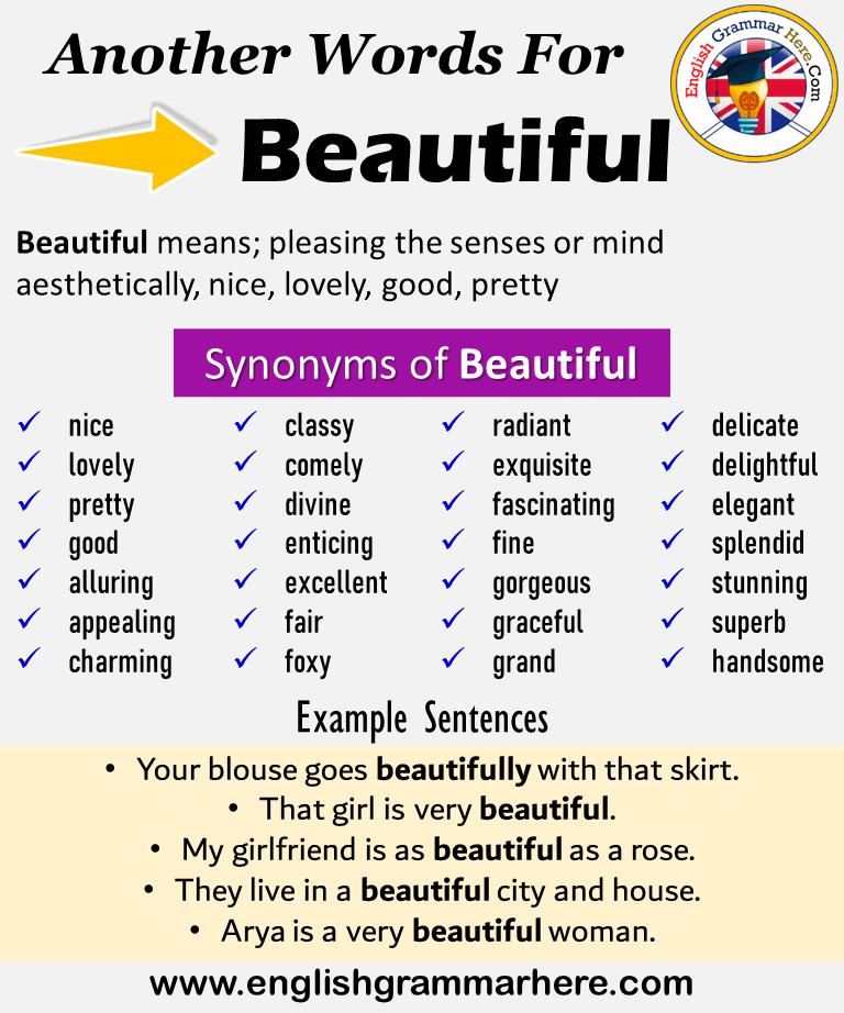 Synonyms of beautiful, another word for beautiful ...